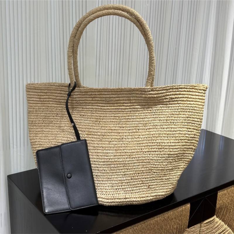 Women'S Raffia Bags - Sac fourre-tout en raphia naturel fait