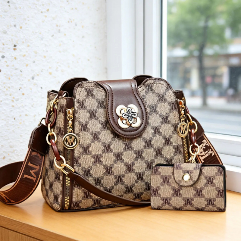 Women'S Crossbody Bags - Sac à bandoulière vintage imprimé, sac