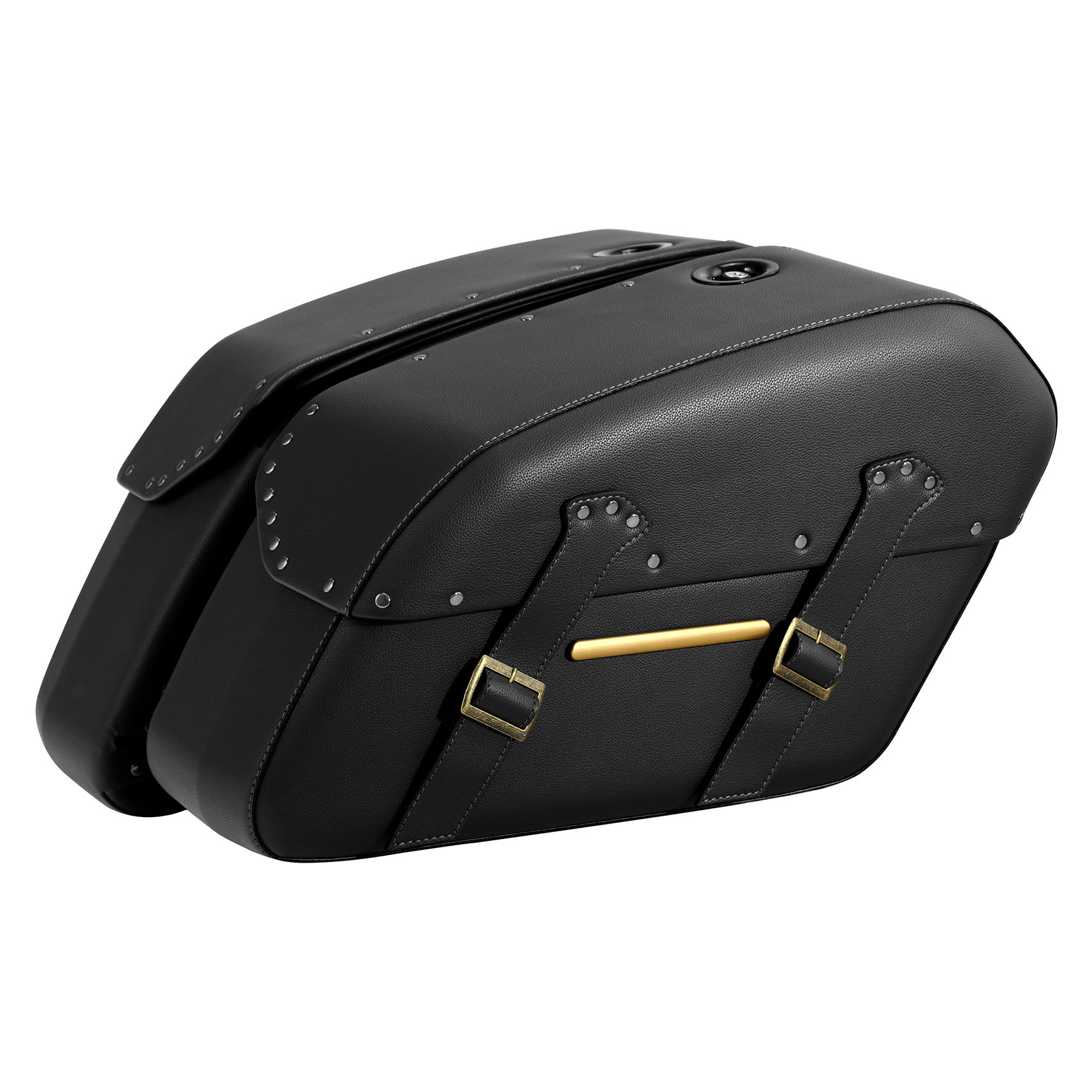 Saddle Bag Leather - Sacoches amovibles pour moto, poignées pour
