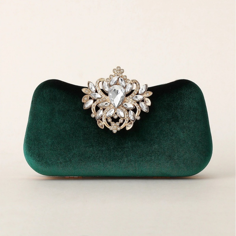 Clutch Bag Evening - Pochette de soirée rigide en velours
