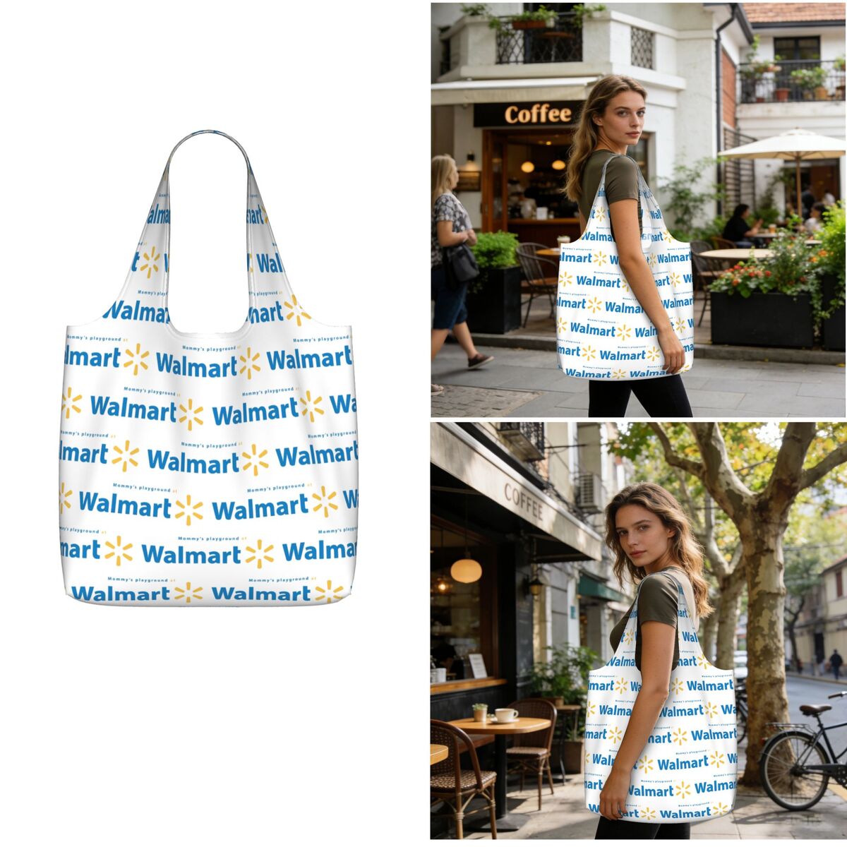 Women Bags Walmart - Sac fourre-tout Walmart en toile grande
