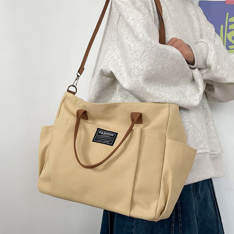 Women Bags For Work - Grand sac fourre-tout en toile pour