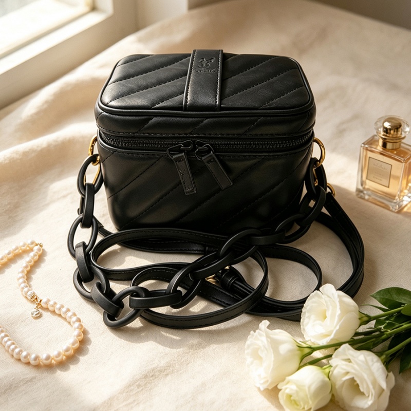 Women Bags Ysl - Sac de maquillage carré en cuir