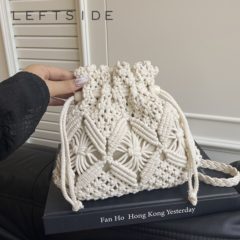 Women'S Raffia Bags - LEFTSIDE Weave petits sacs à bandoulière