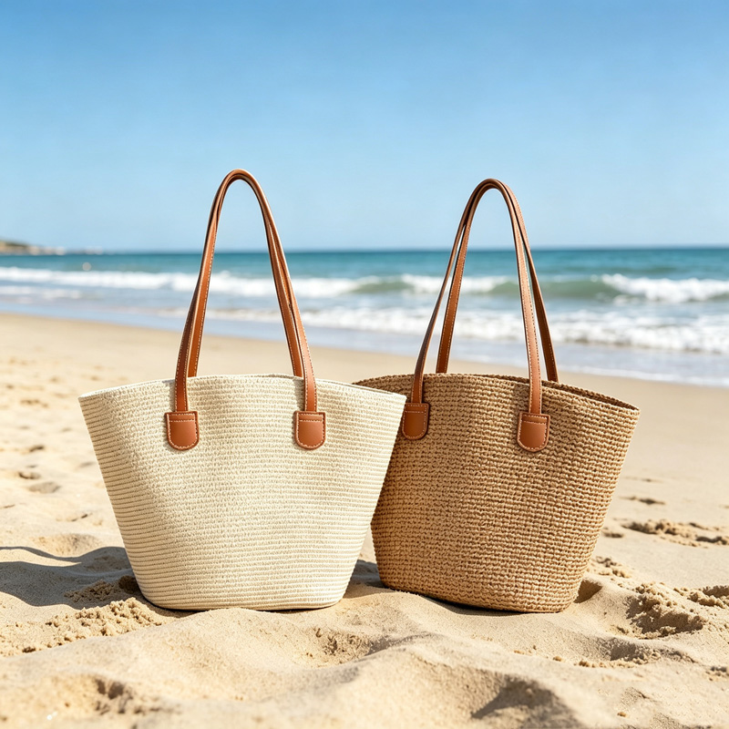 Women Bags Casual - CLAREGQI Sac fourre-tout en paille de