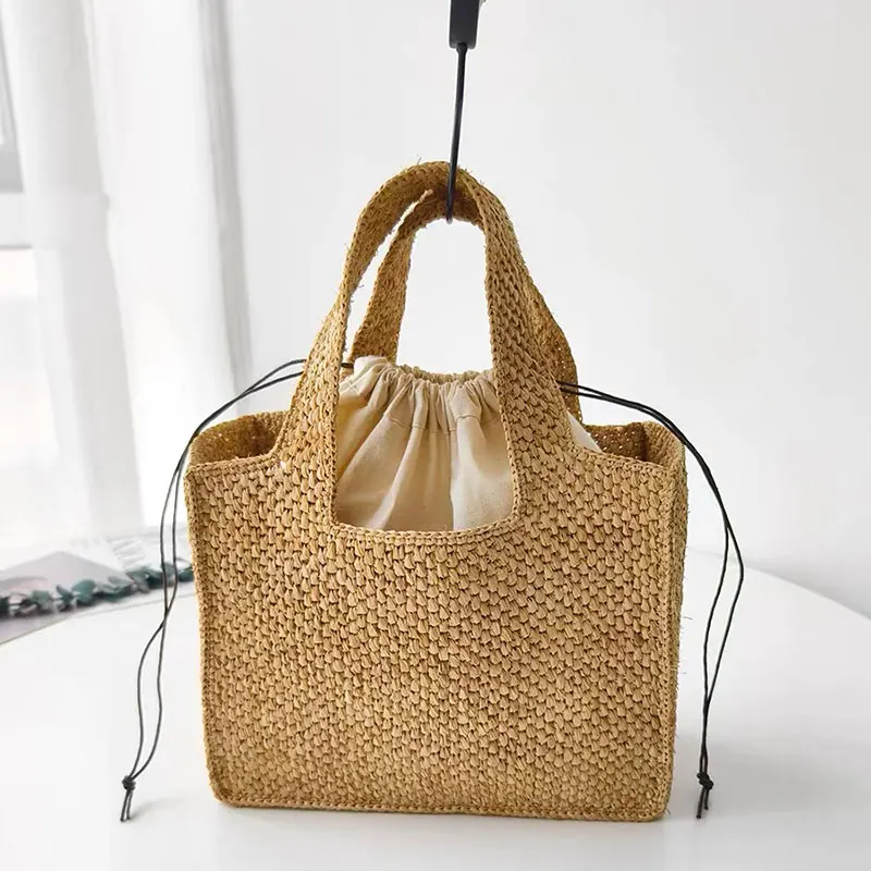 Women'S Raffia Bags - Sac à bandoulière de plage en
