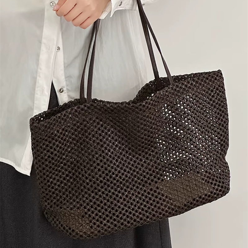 Women'S Raffia Bags - Nouveau sac fourre-tout de plage bohème