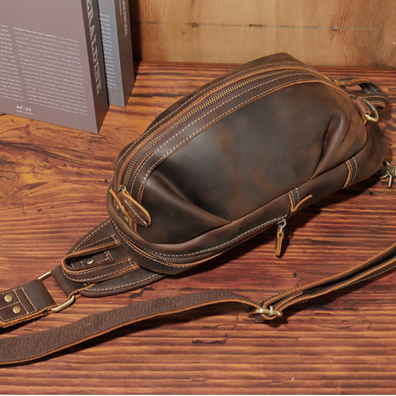 Saddle Bag Leather - Sac à bandoulière en cuir véritable