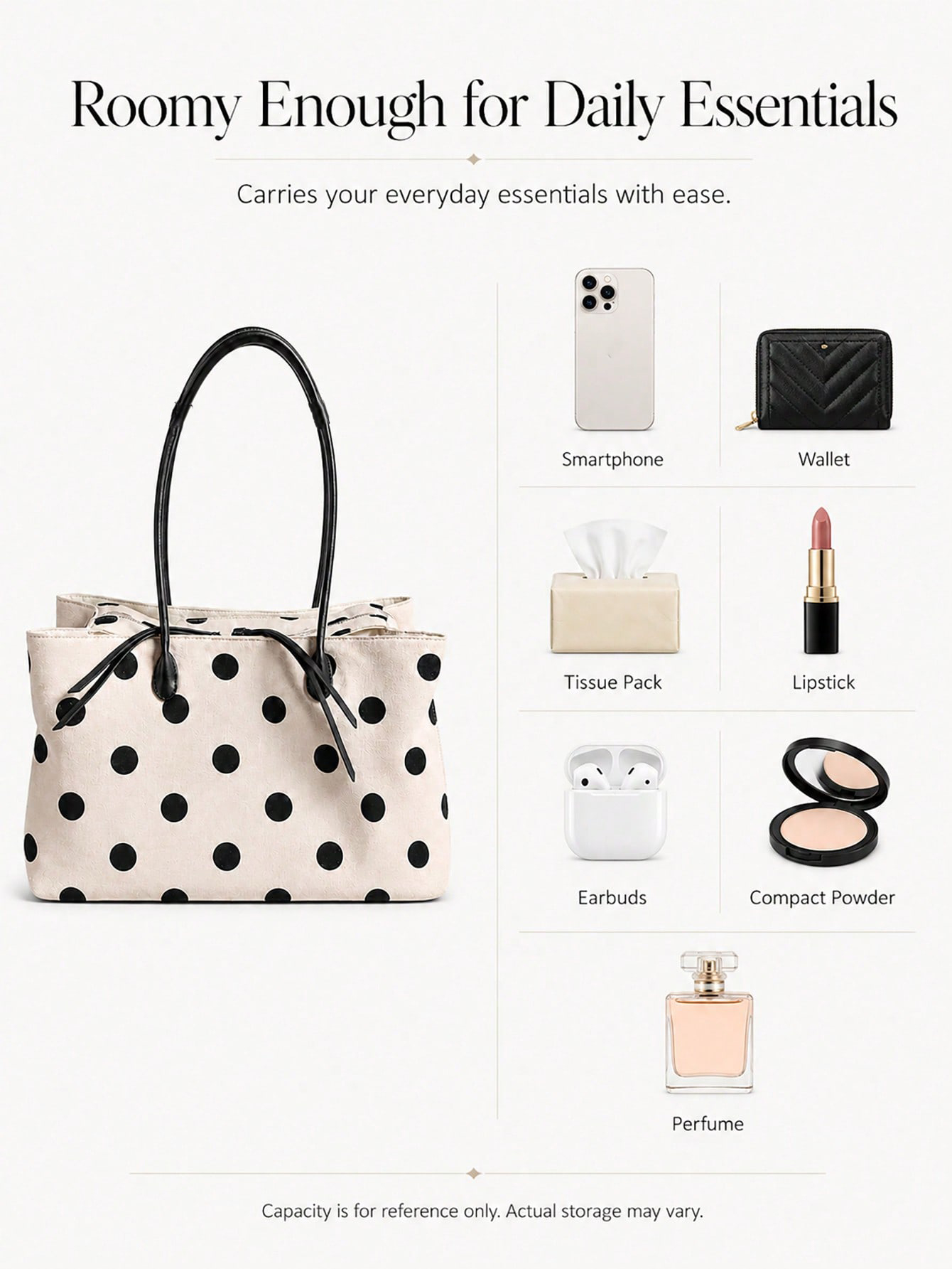 Sac fourre-tout en lin à pois  - Women Bags For Work avis et prix