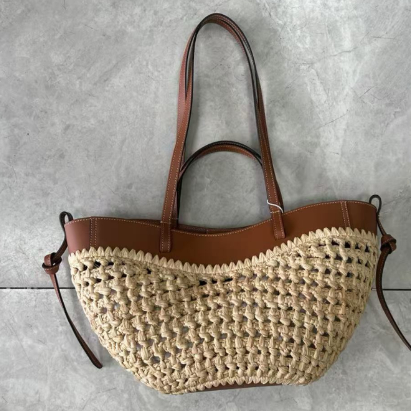 Sac de plage tissé creux de ma - Women'S Raffia Bags avis et prix