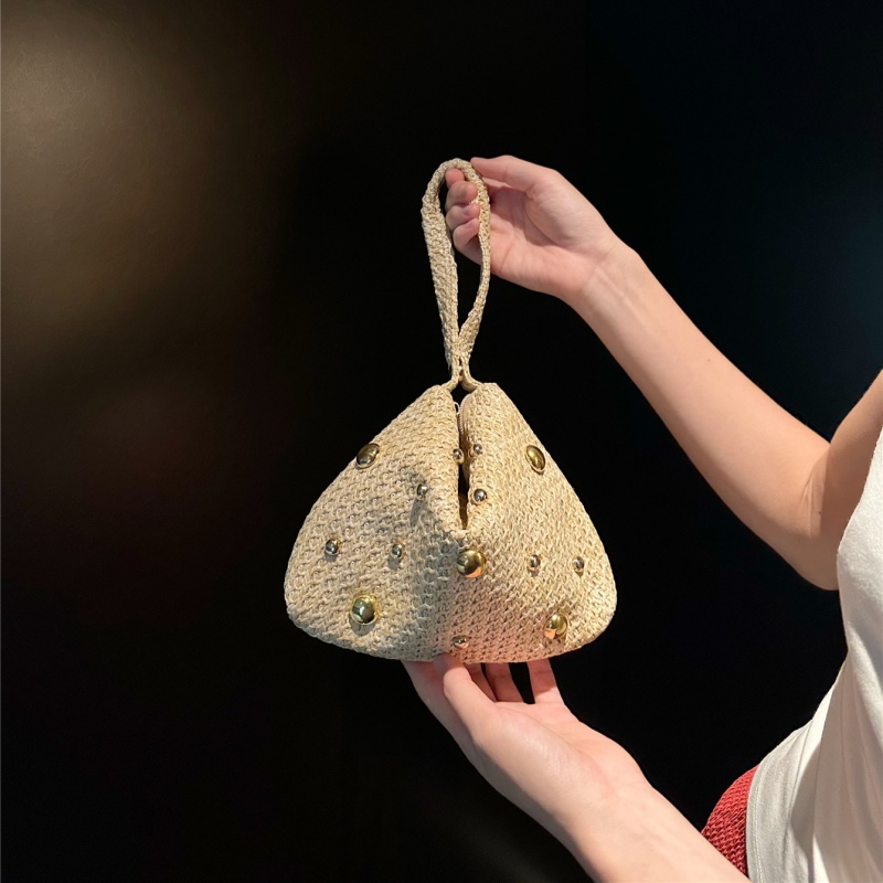 Pochette triangulaire en paill - Women'S Raffia Bags avis et prix