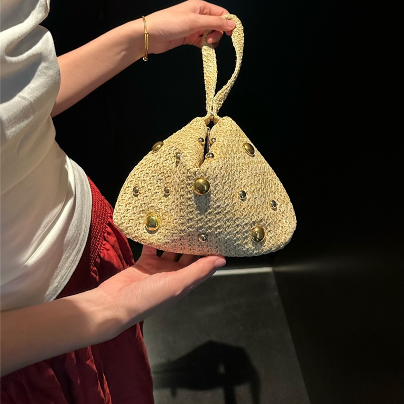 Pochette triangulaire en paill - Women'S Raffia Bags avis et prix