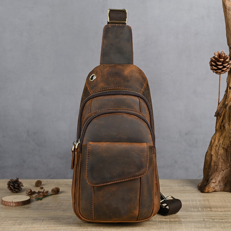 Sac de Poitrine Multifonctionn - Saddle Bag Leather avis et prix