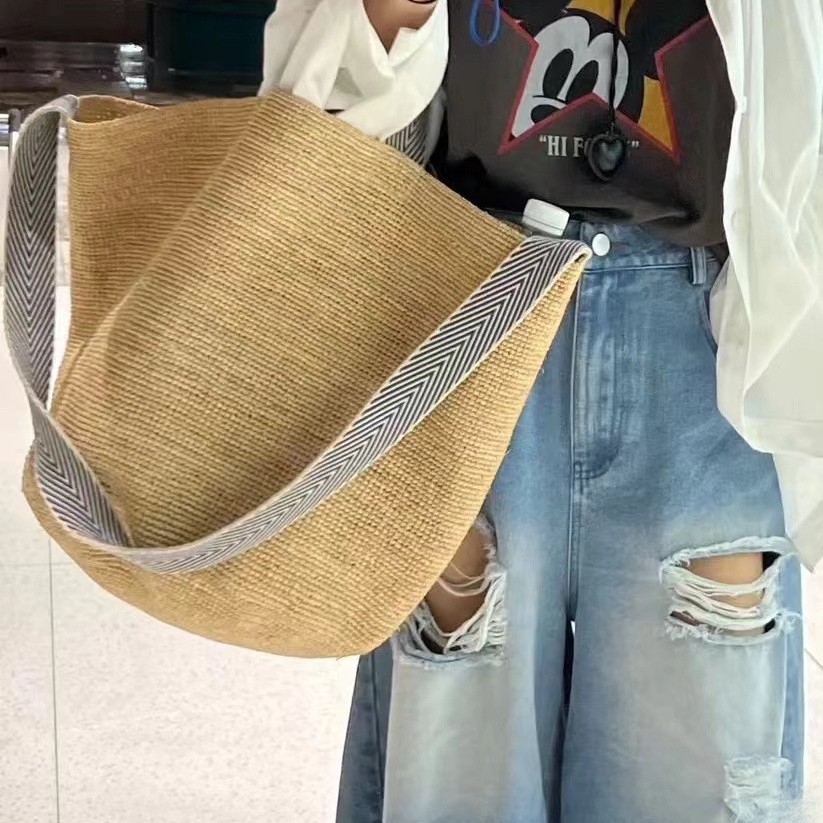 Sac d'été en paille de raphia, - Women'S Raffia Bags avis et prix