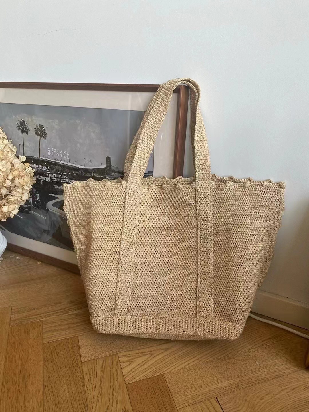 Sac fourre-tout en raphia tres - Women'S Raffia Bags avis et prix