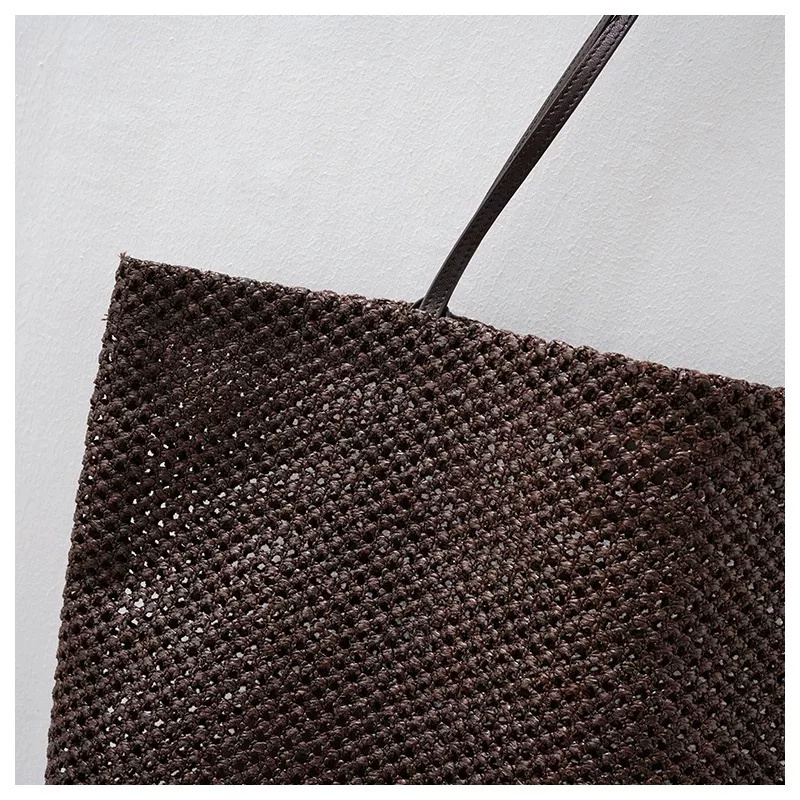Nouveau sac fourre-tout de pla - Women'S Raffia Bags avis et prix